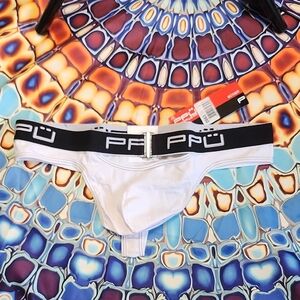 PPU White Jockstrap with Black Waistband